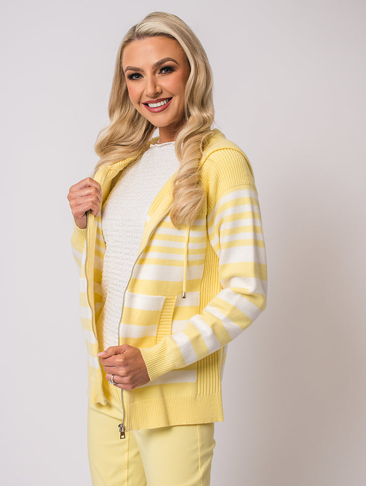 Zip Cardigan - Lemon