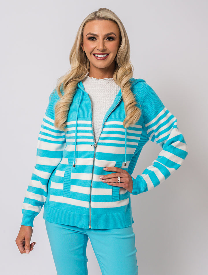 Zip Cardigan - Turq