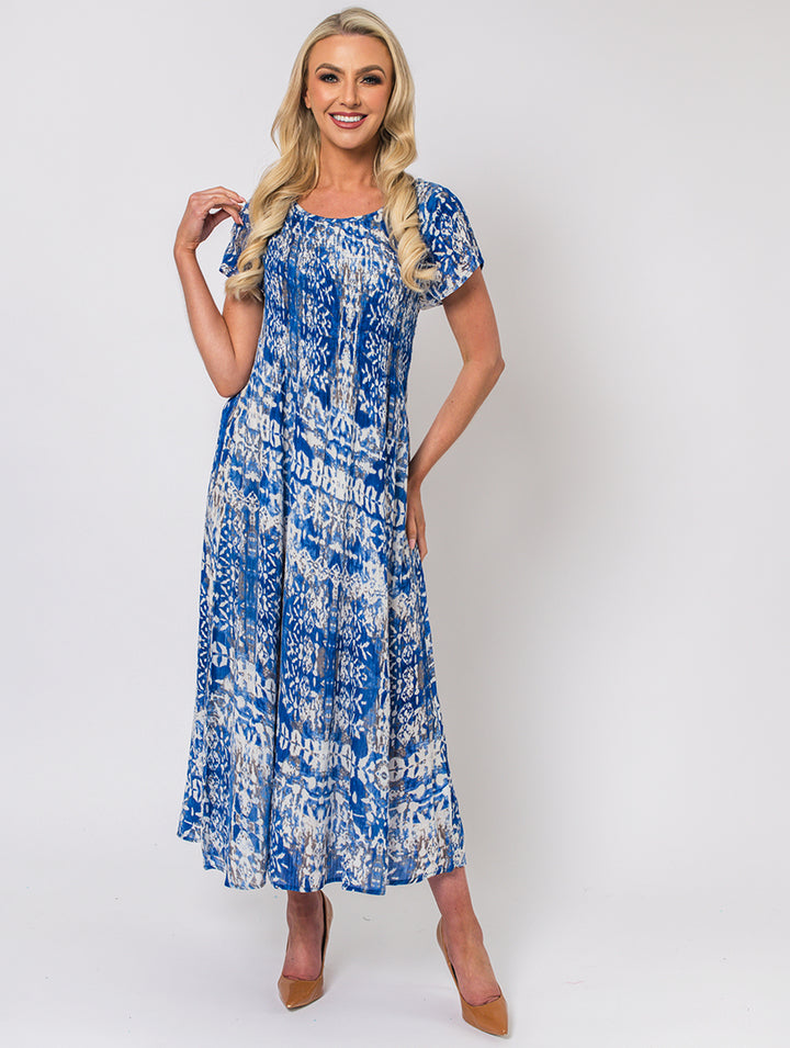 Tribal Print Dress - Royal