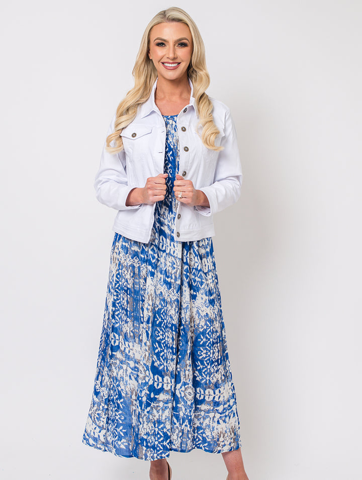 Tribal Print Dress - Royal