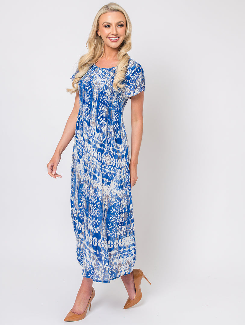 Tribal Print Dress - Royal