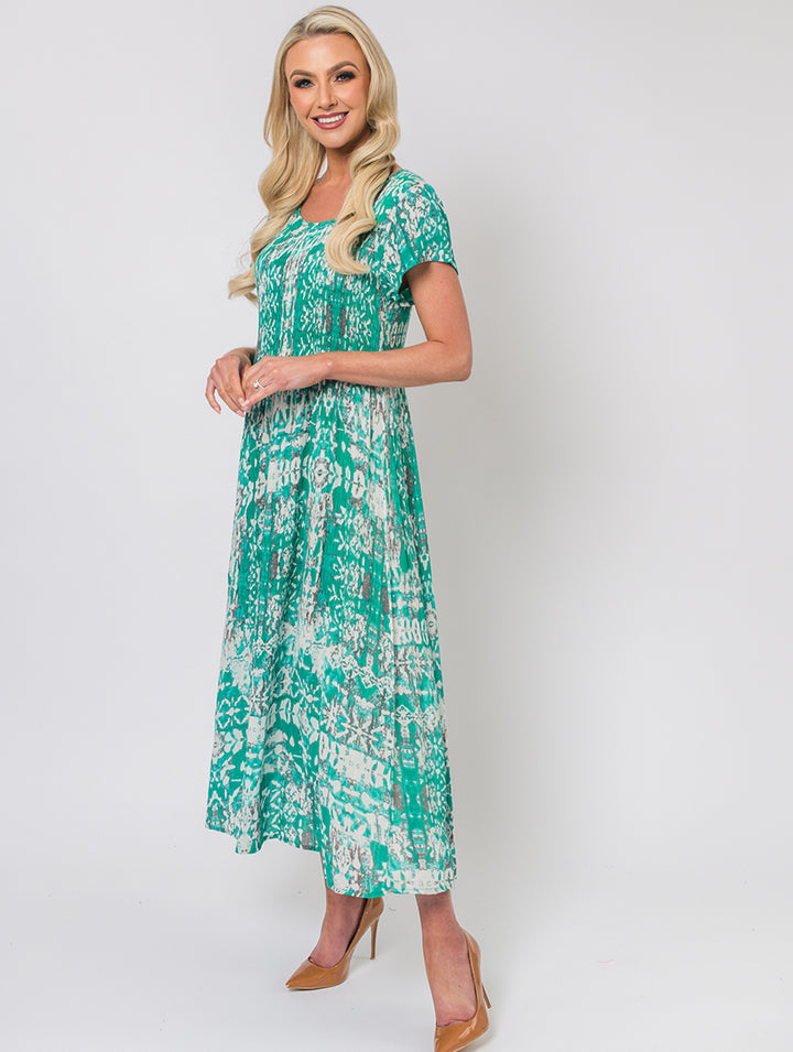 Tribal Print Dress - Turq