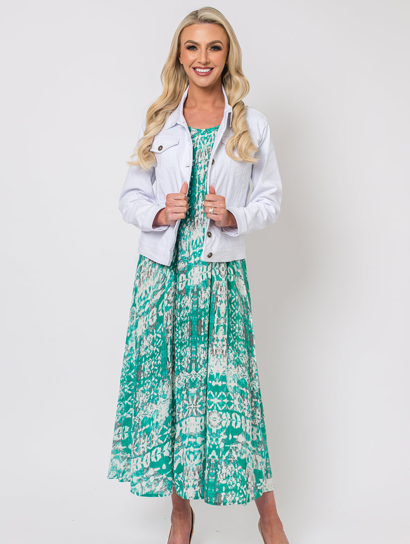 Tribal Print Dress - Turq