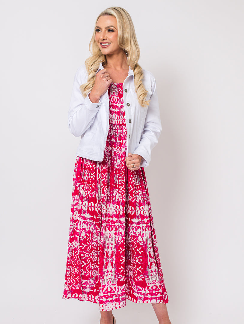 Tribal Print Dress - Pink Multi