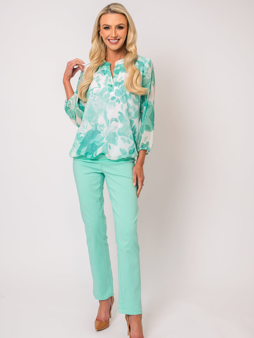 3/4 Sleeve Blouse - Mint