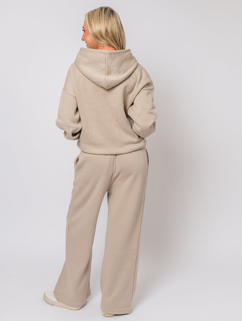 Straight Leg Joggers - Stone