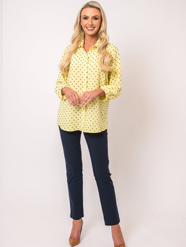 Polka Dot Blouse - Lemon