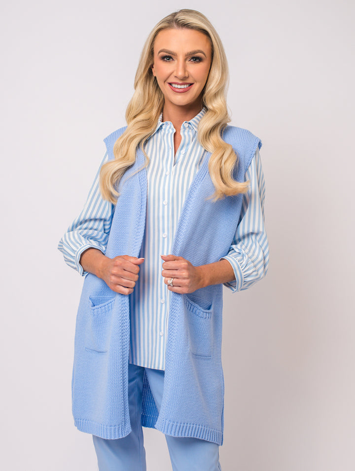 Stripe Blouse - Baby Blue