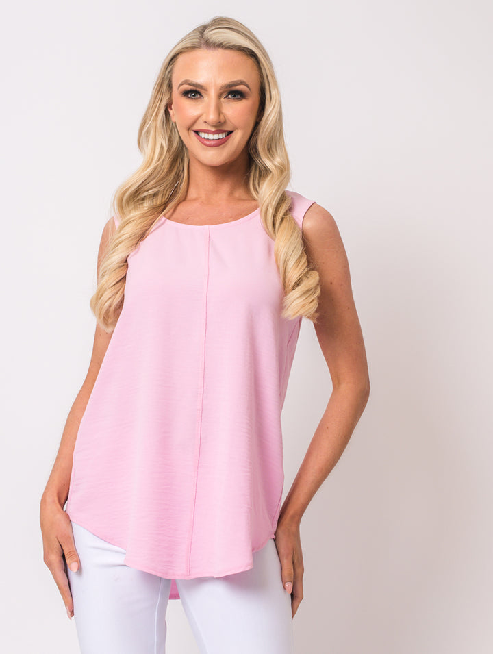Vest With Stitch - Baby Pink