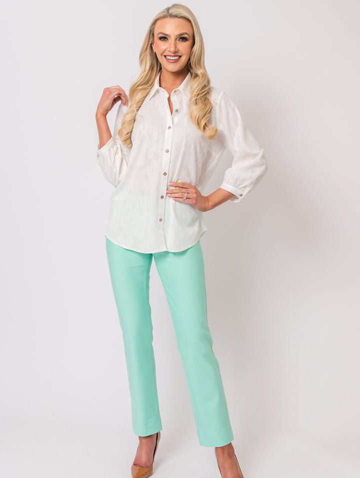 Shirt Collar Blouse - Ivory