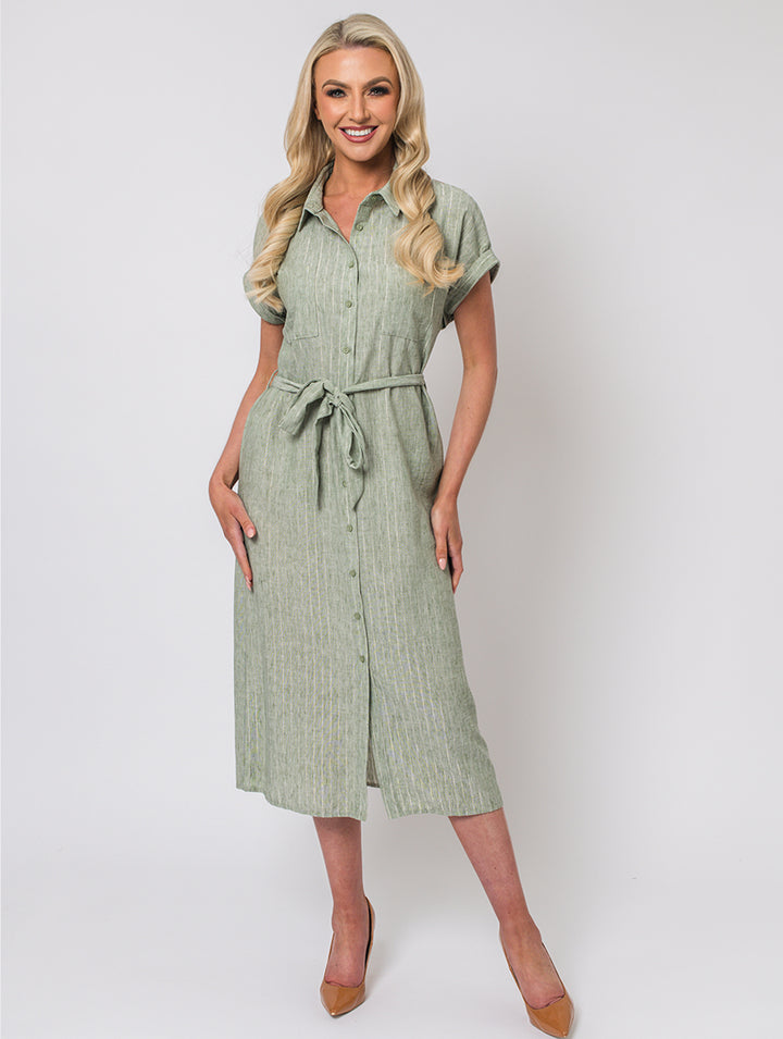 Short Sleeve Dress - Khaki