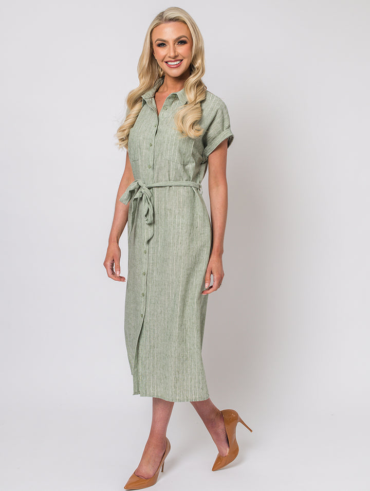 Short Sleeve Dress - Khaki
