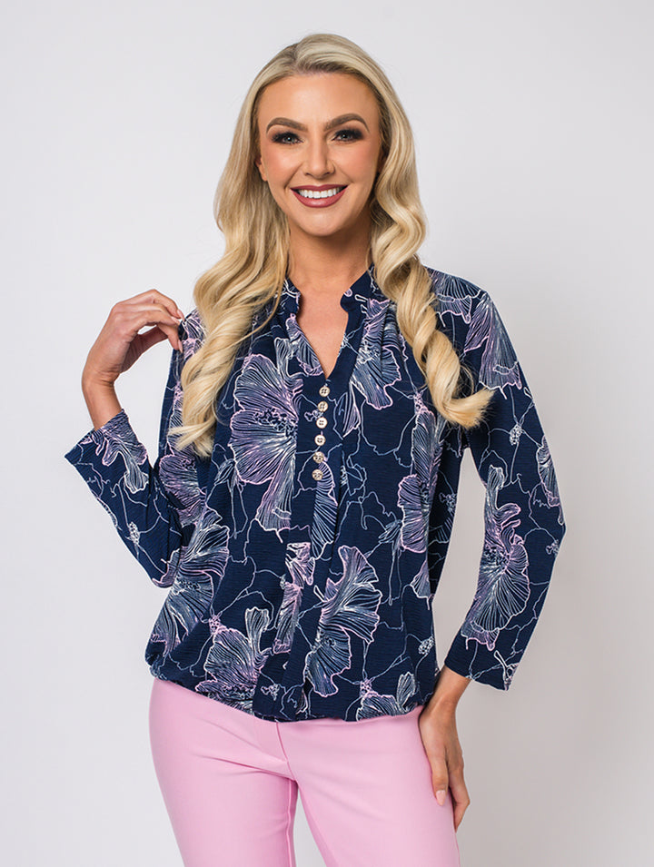 Button Top - Baby Pink
