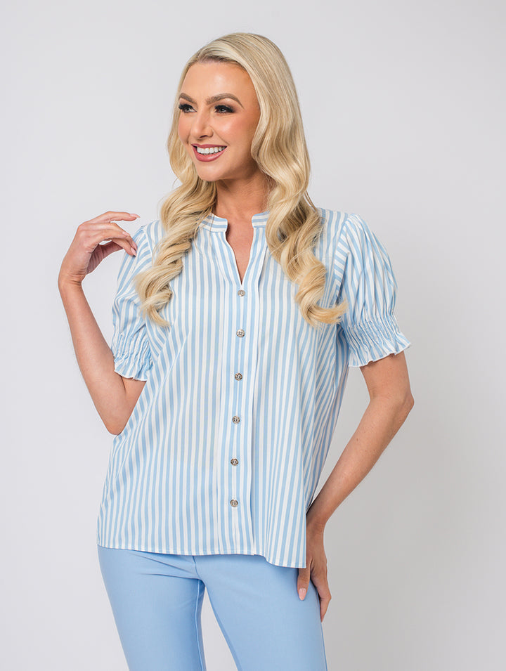 Half Sleeve Blouse - Baby Blue
