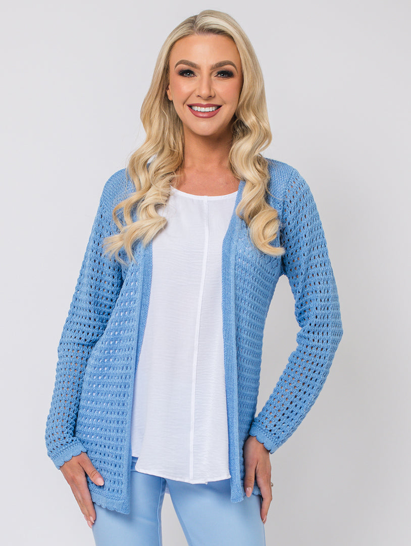 Edge to Edge Cardigan - Baby Blue
