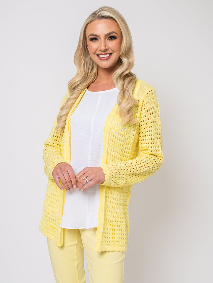 Edge to Edge Cardigan - Lemon