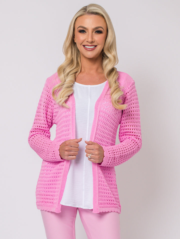Edge to Edge Cardigan - Baby Pink