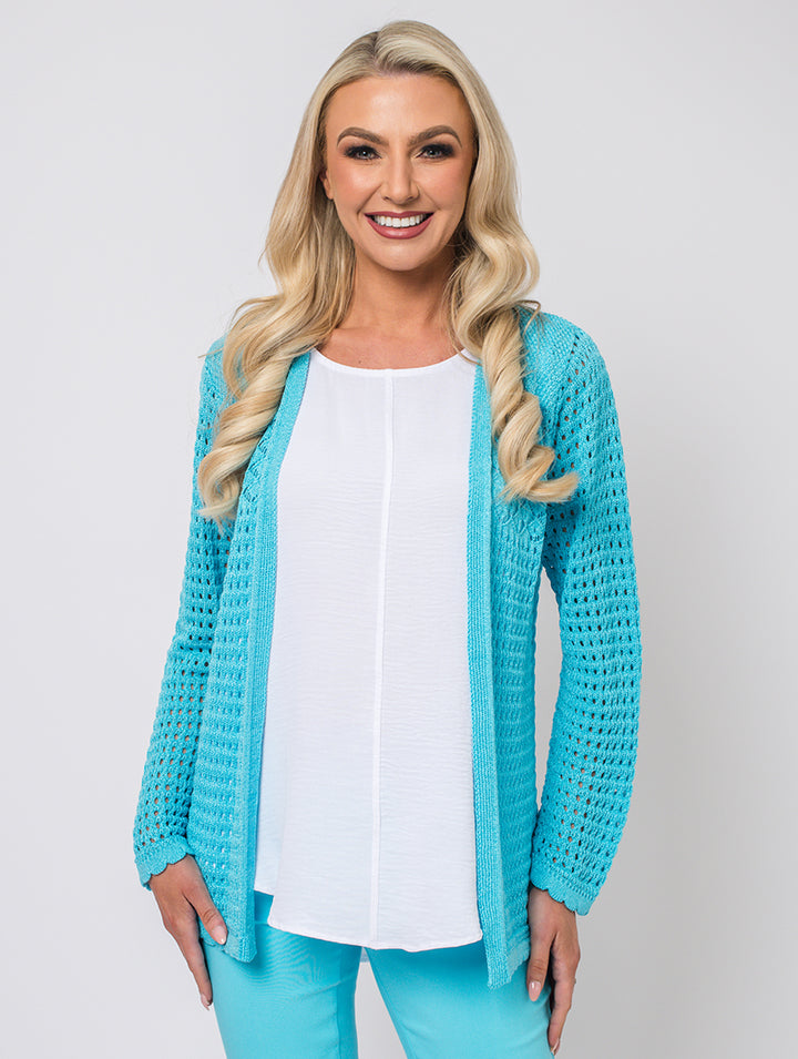 Edge to Edge Cardigan - Turq
