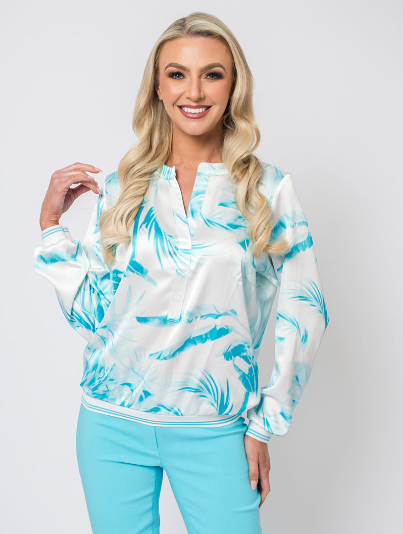 Elastic Trim Top - Turq