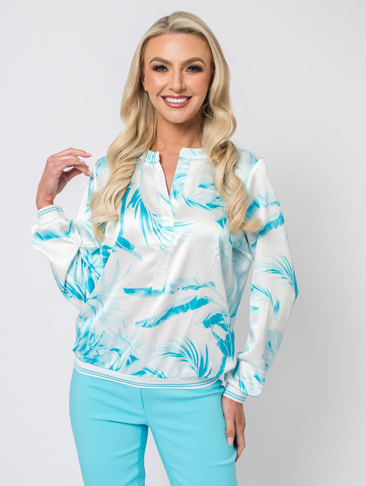 Elastic Trim Top - Turq