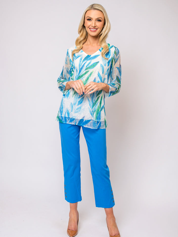 Lace Top - Cornflower Blue