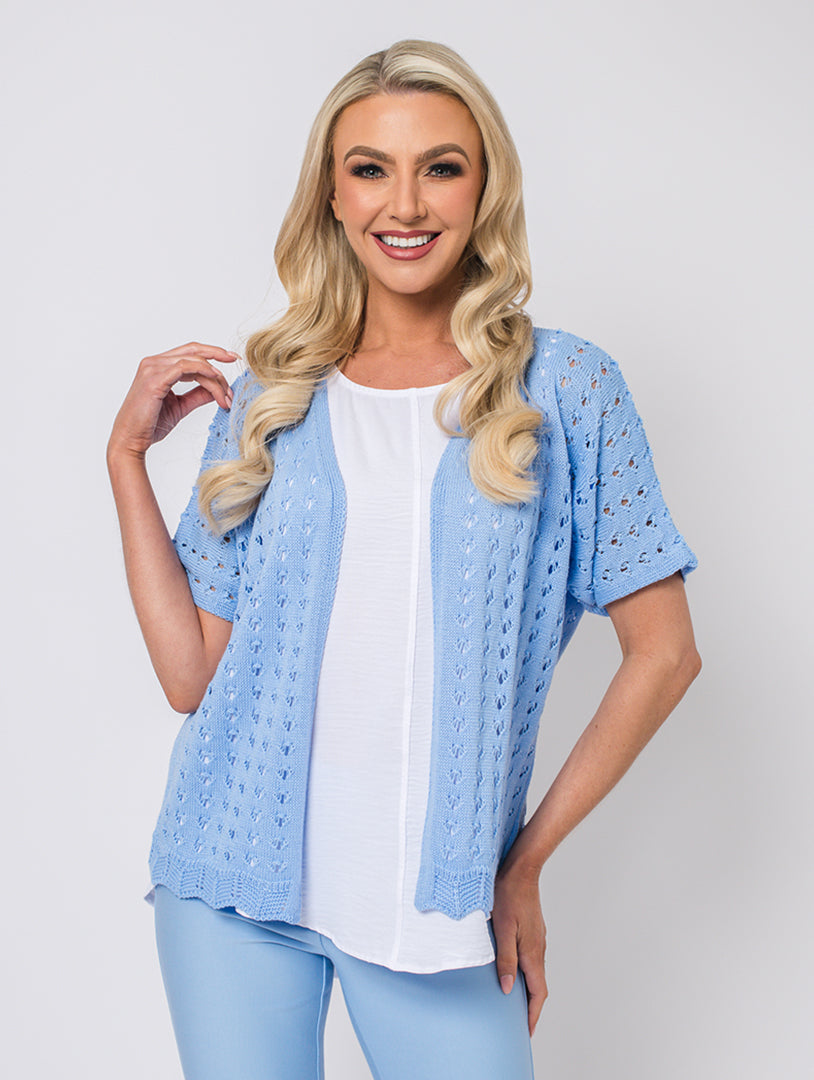 Batwing Cardigan - Baby Blue