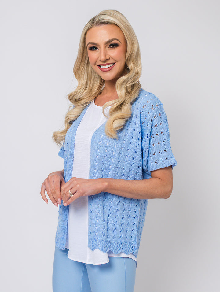 Batwing Cardigan - Baby Blue