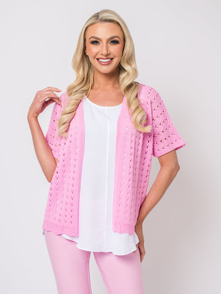 Batwing Cardigan - Baby Pink