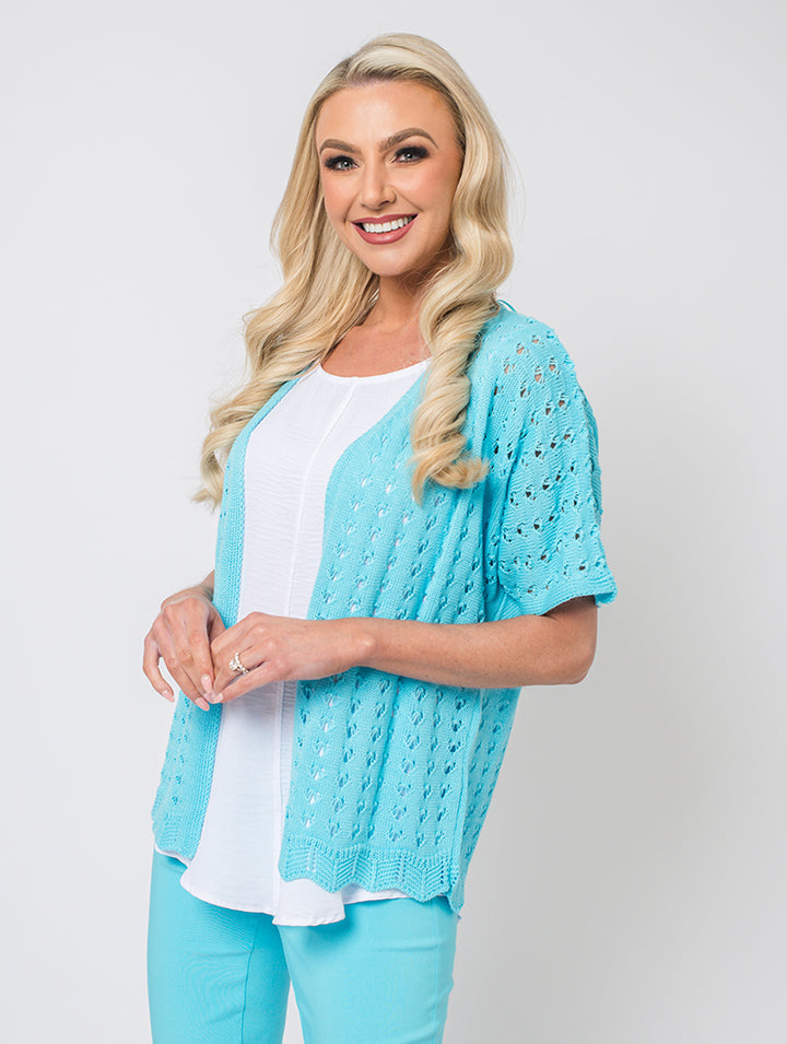 Batwing Cardigan - Turq