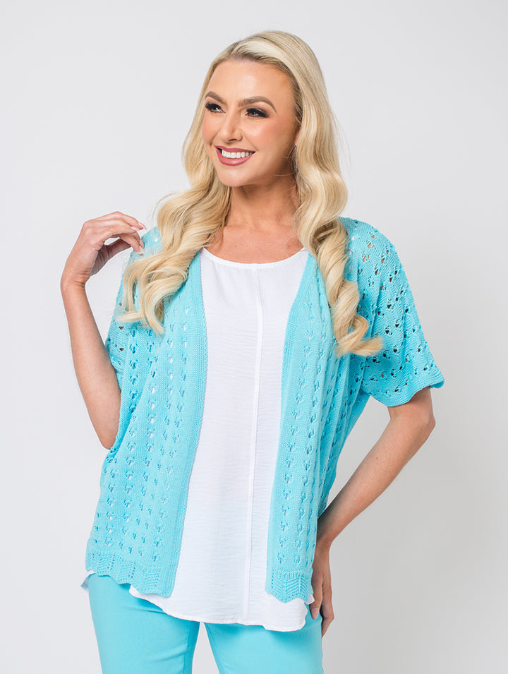 Batwing Cardigan - Turq