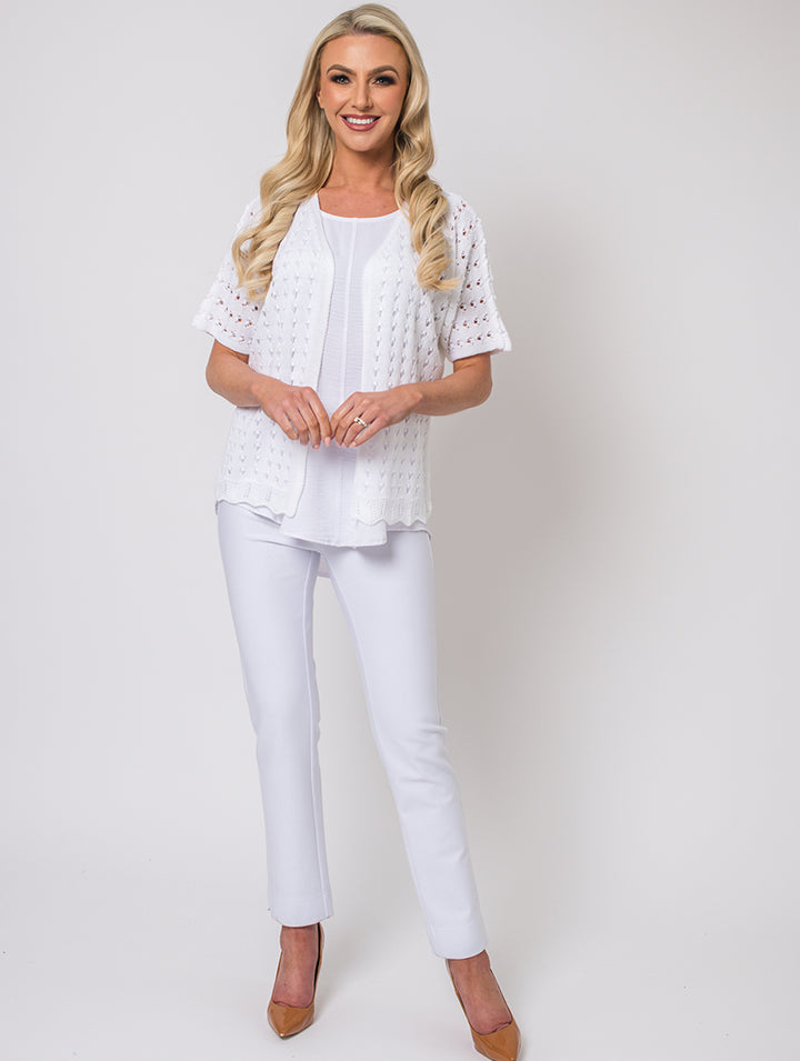 Batwing Cardigan - Optic White