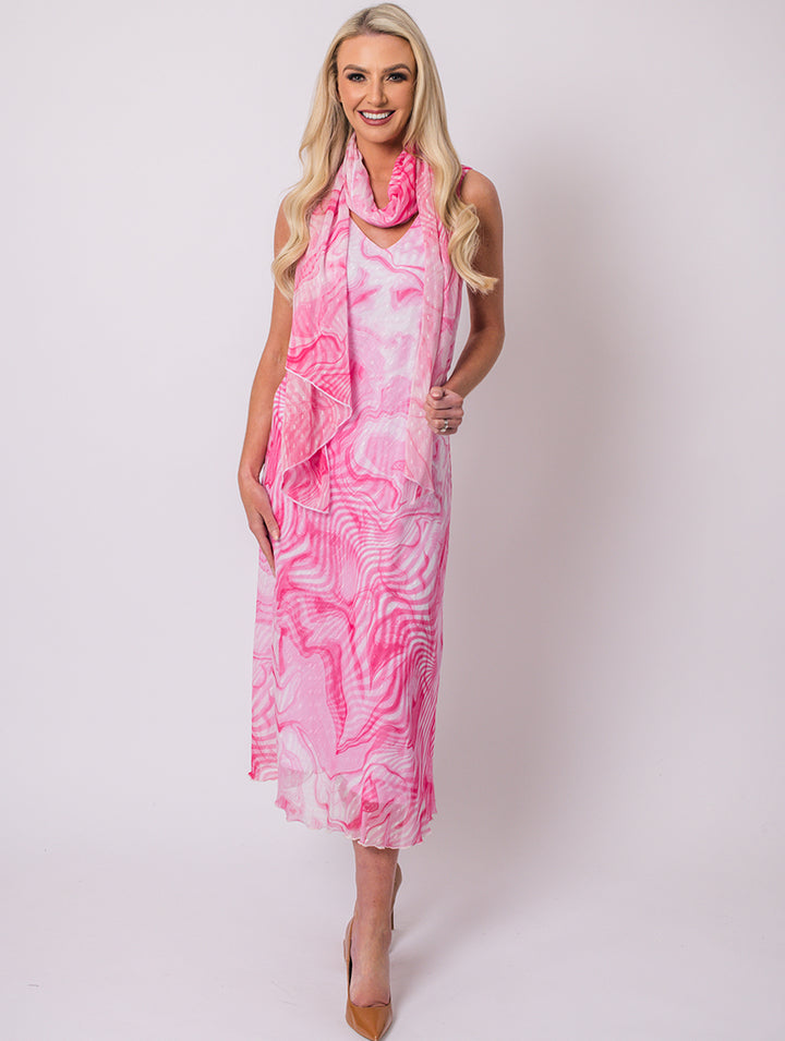 Dress and Scarf - Pink