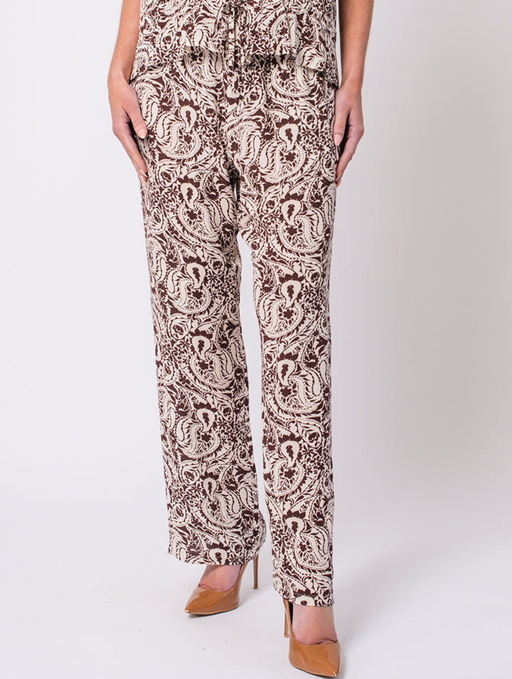 27" Elasticated Trouser - Chocolate