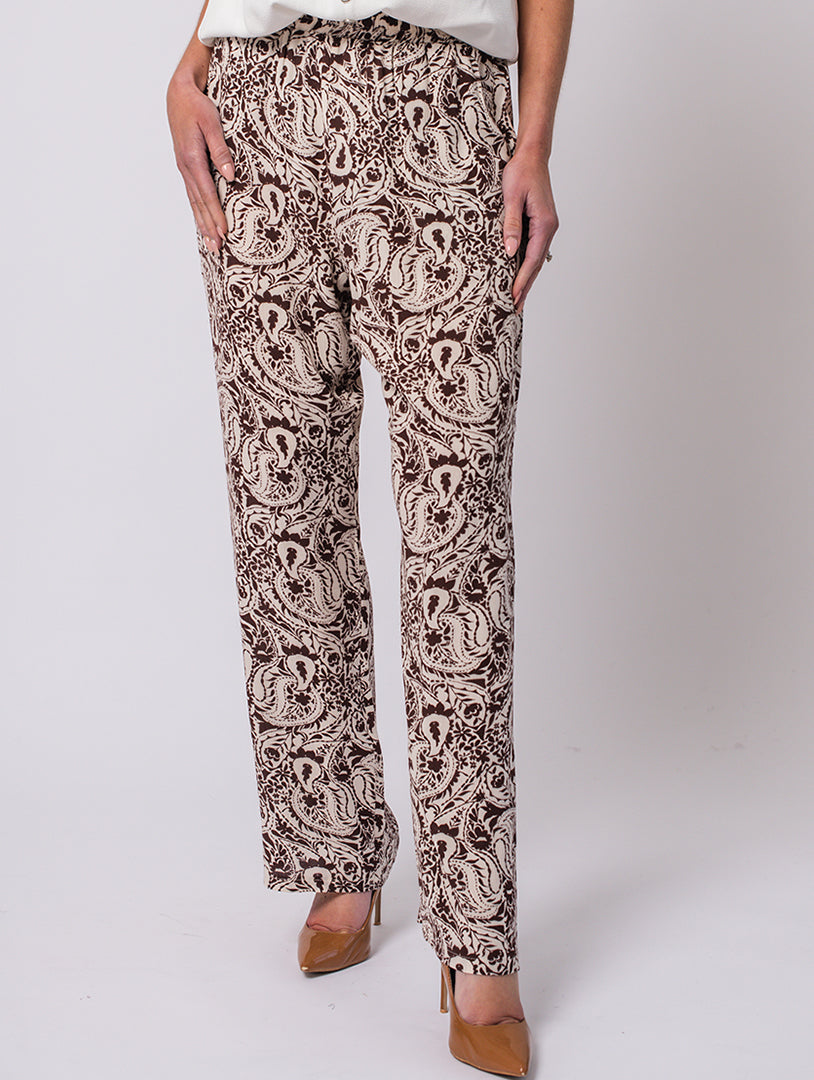27" Elasticated Trouser - Chocolate
