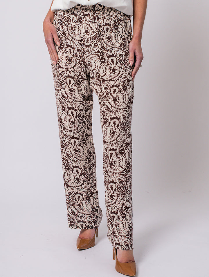 27" Elasticated Trouser - Chocolate