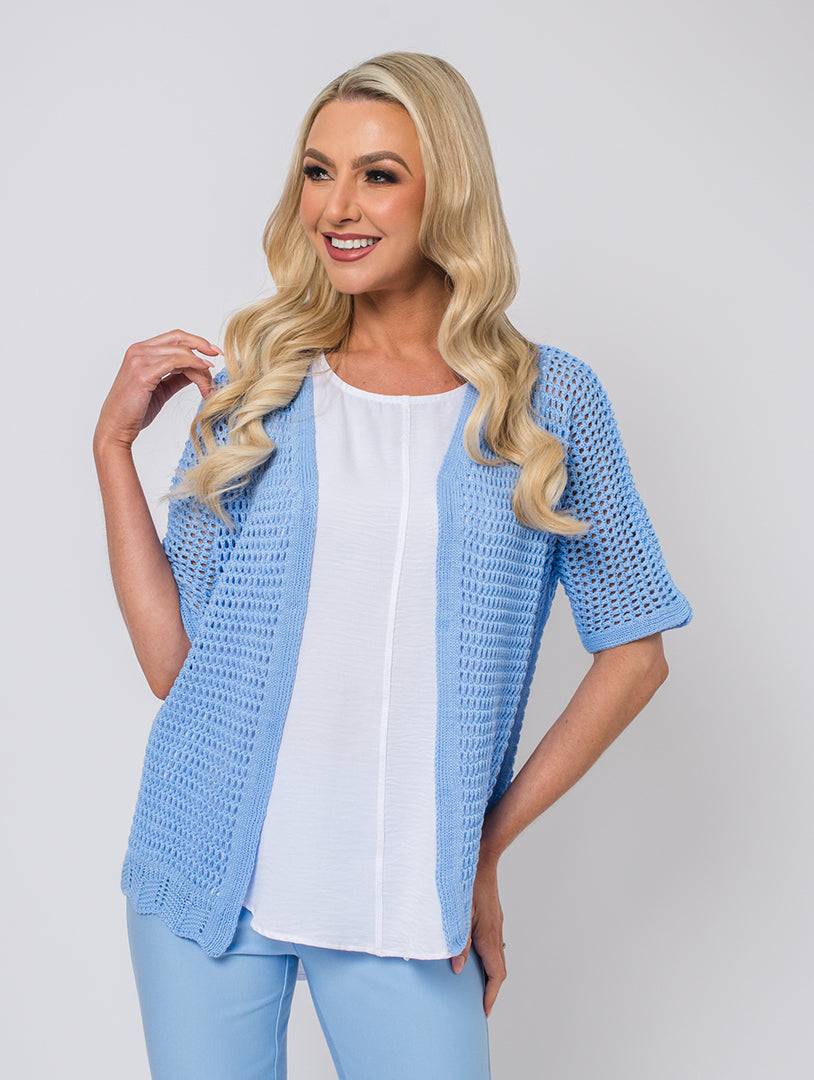 Knit Cardigan - Baby Blue