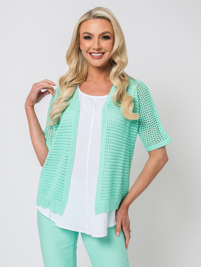 Knit Cardigan - Mint