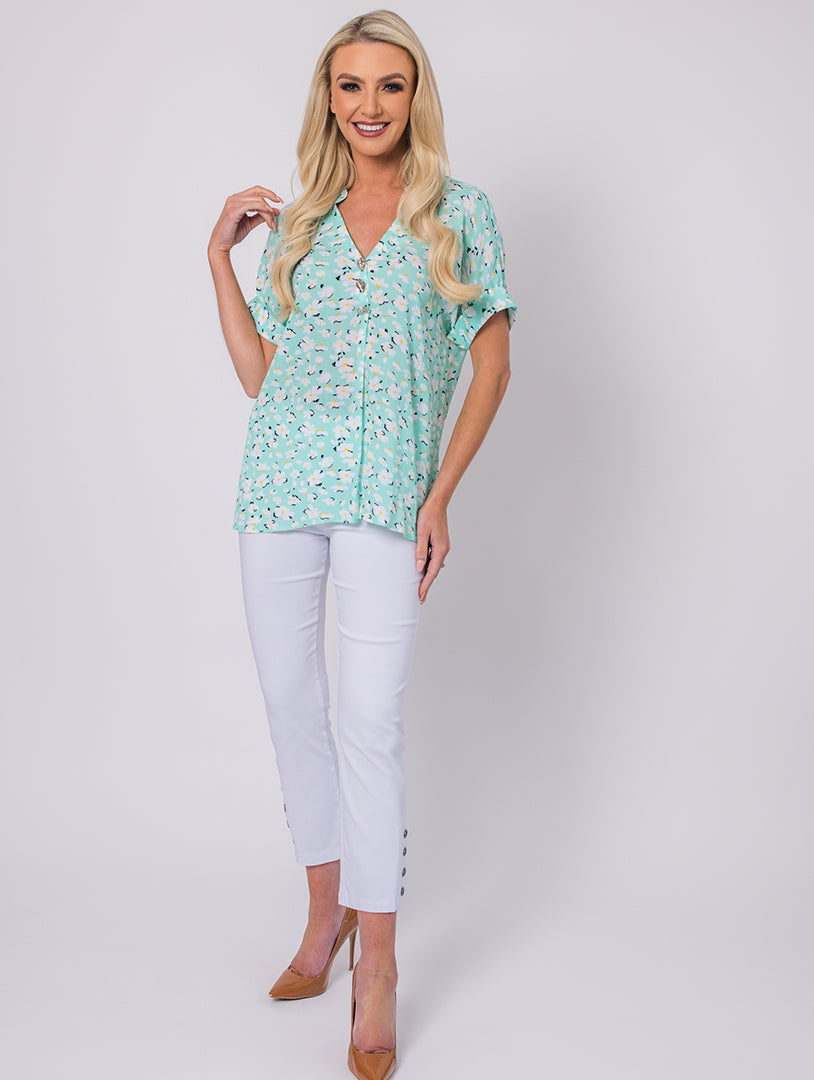 Button Blouse - Mint