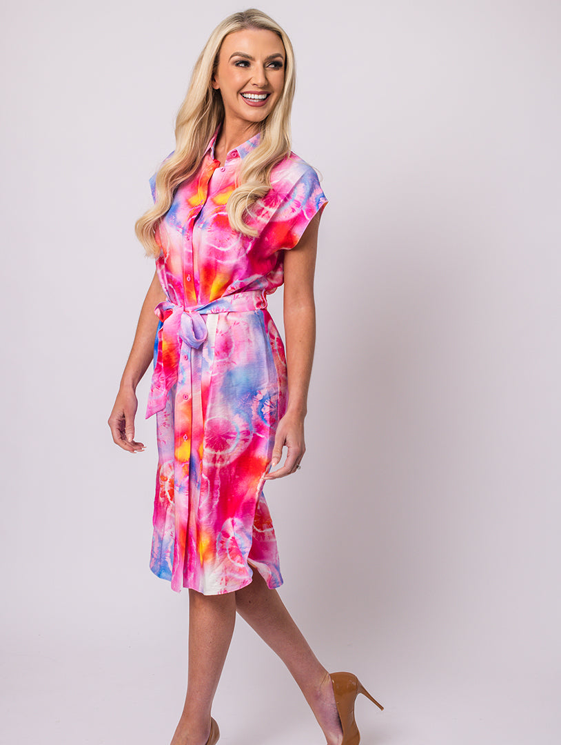 Printed Dress - Pink