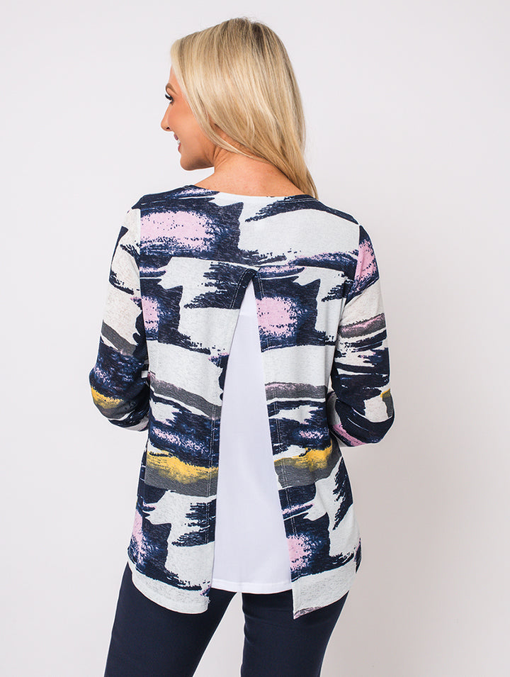 Split Back Top - Baby Pink