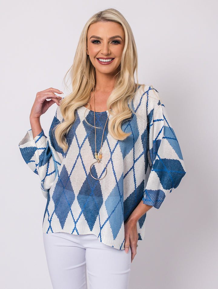 Diamond Top - Denim - One Size
