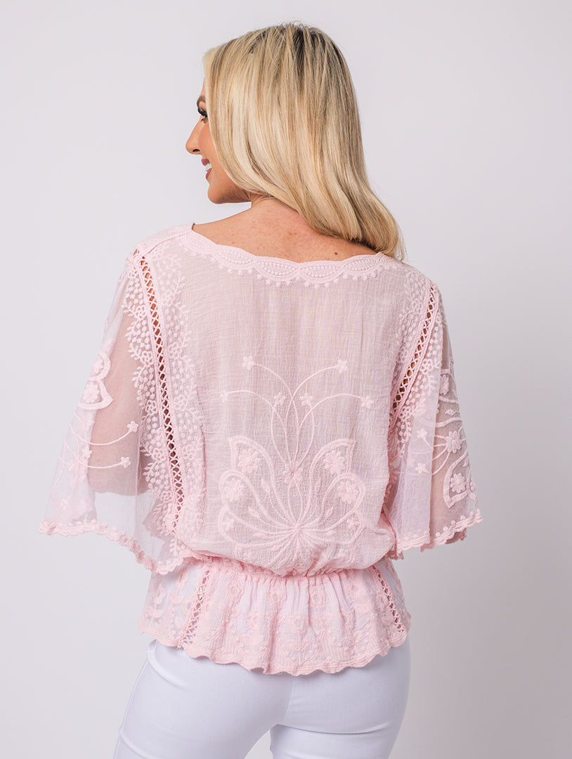 Lace Top - Pink - One Size