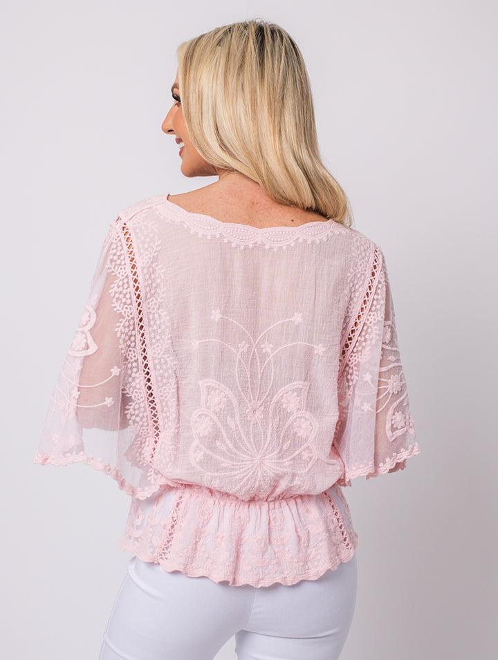 Lace Top - Pink - One Size