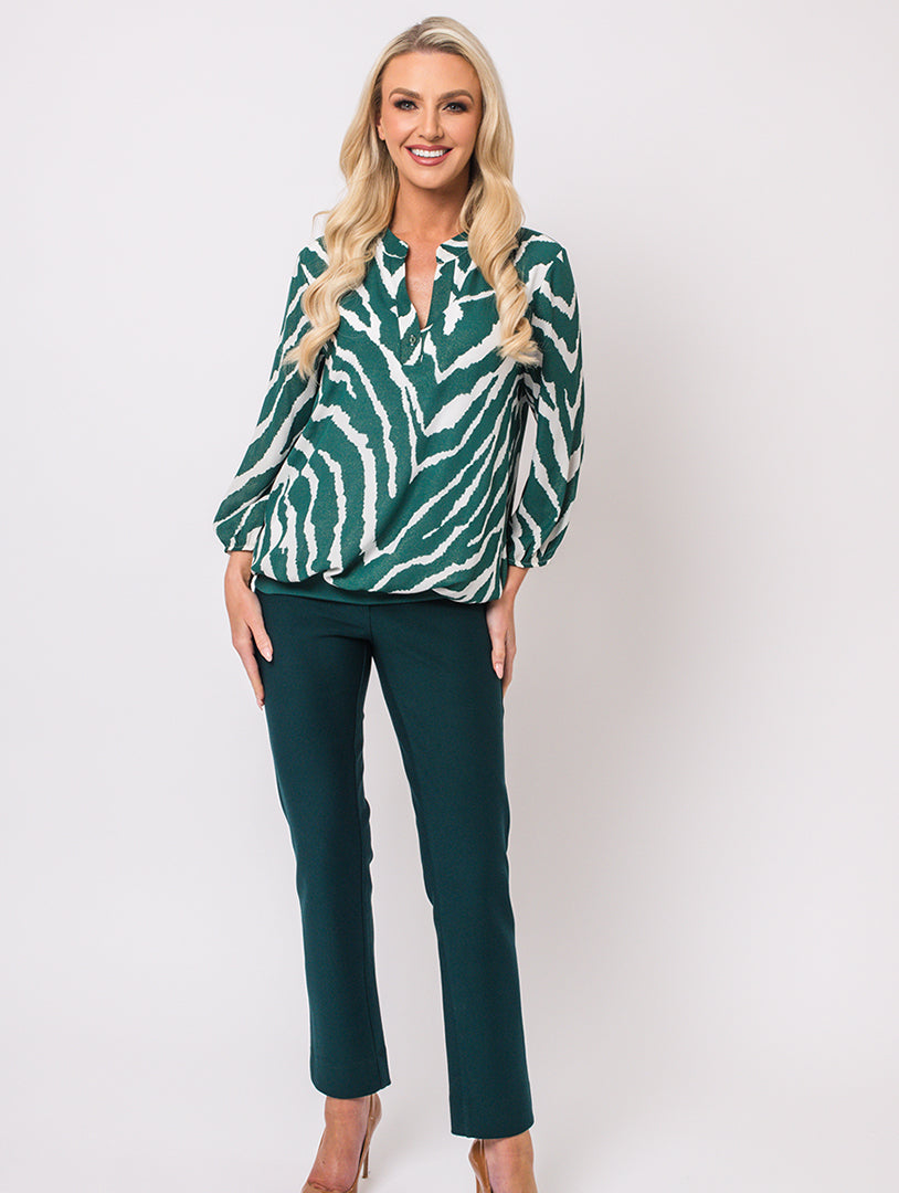 Lined Blouse - Teal