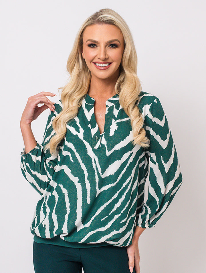 Lined Blouse - Teal