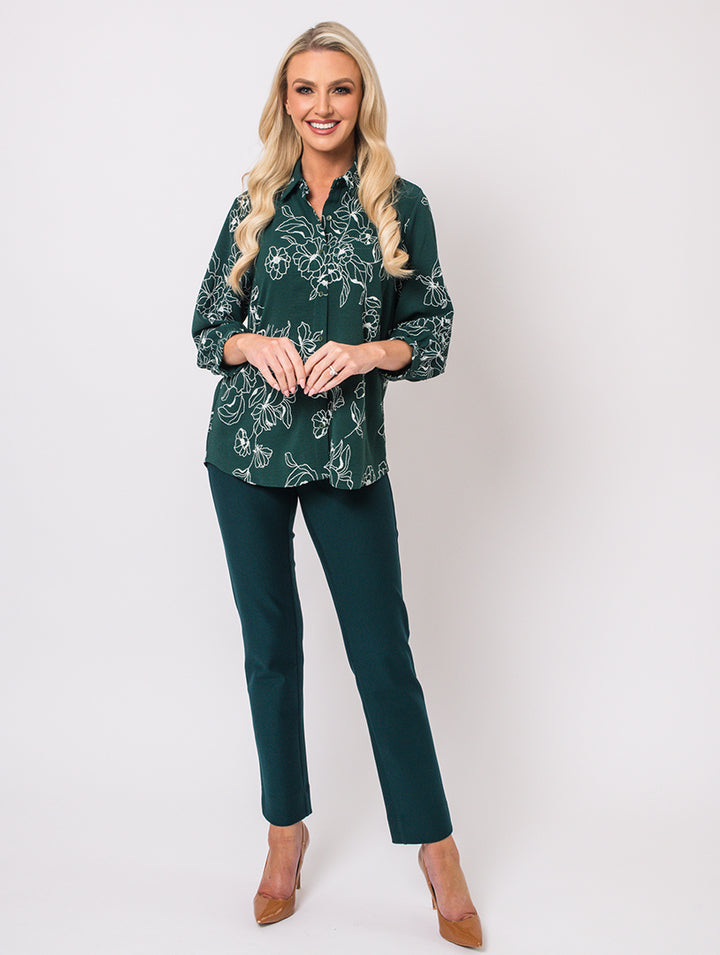 Print Blouse - Pine