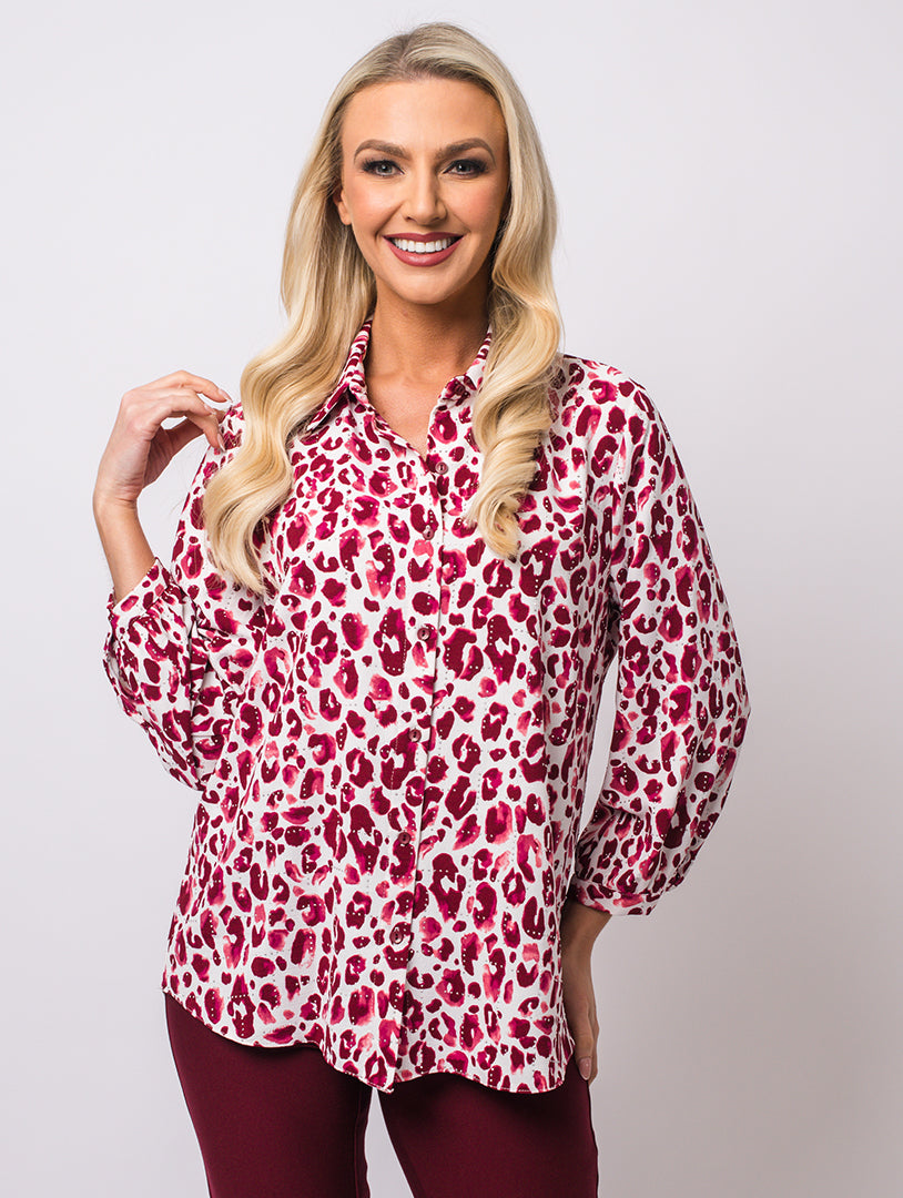 Diamond Blouse - Berry