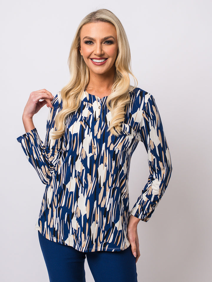 5 Button Top - Royal