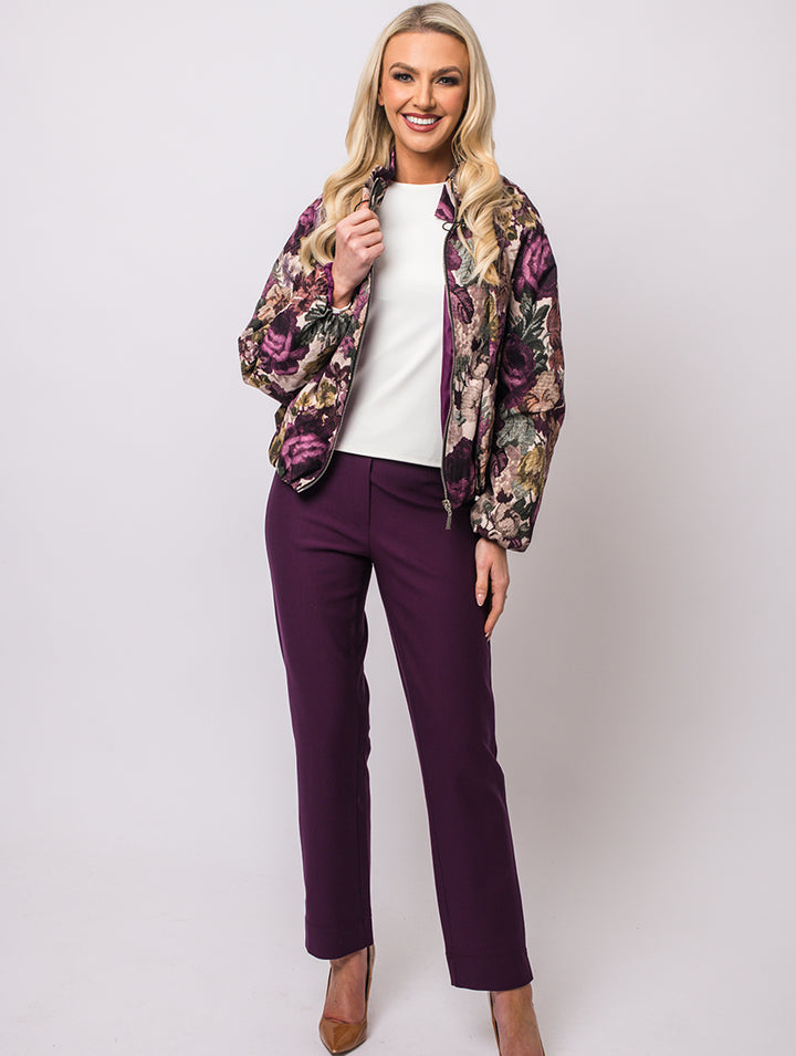 Floral Jacket - Berry - One Size