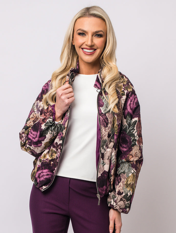 Floral Jacket - Berry - One Size
